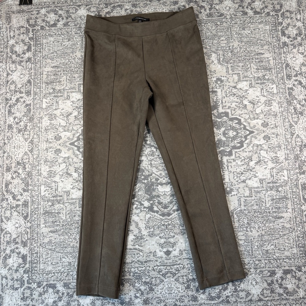 ANDREW MARC Women's Taupe Brown Faux Suede Pull On Stretch Pants Sz Medium